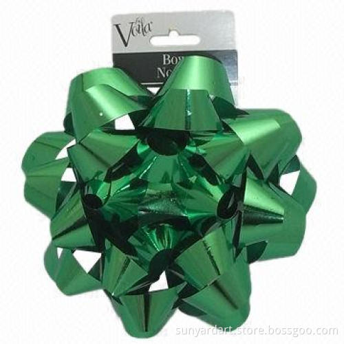 Ribbon Star Bow, Measures 24mm x 6-inch x 24 Loops